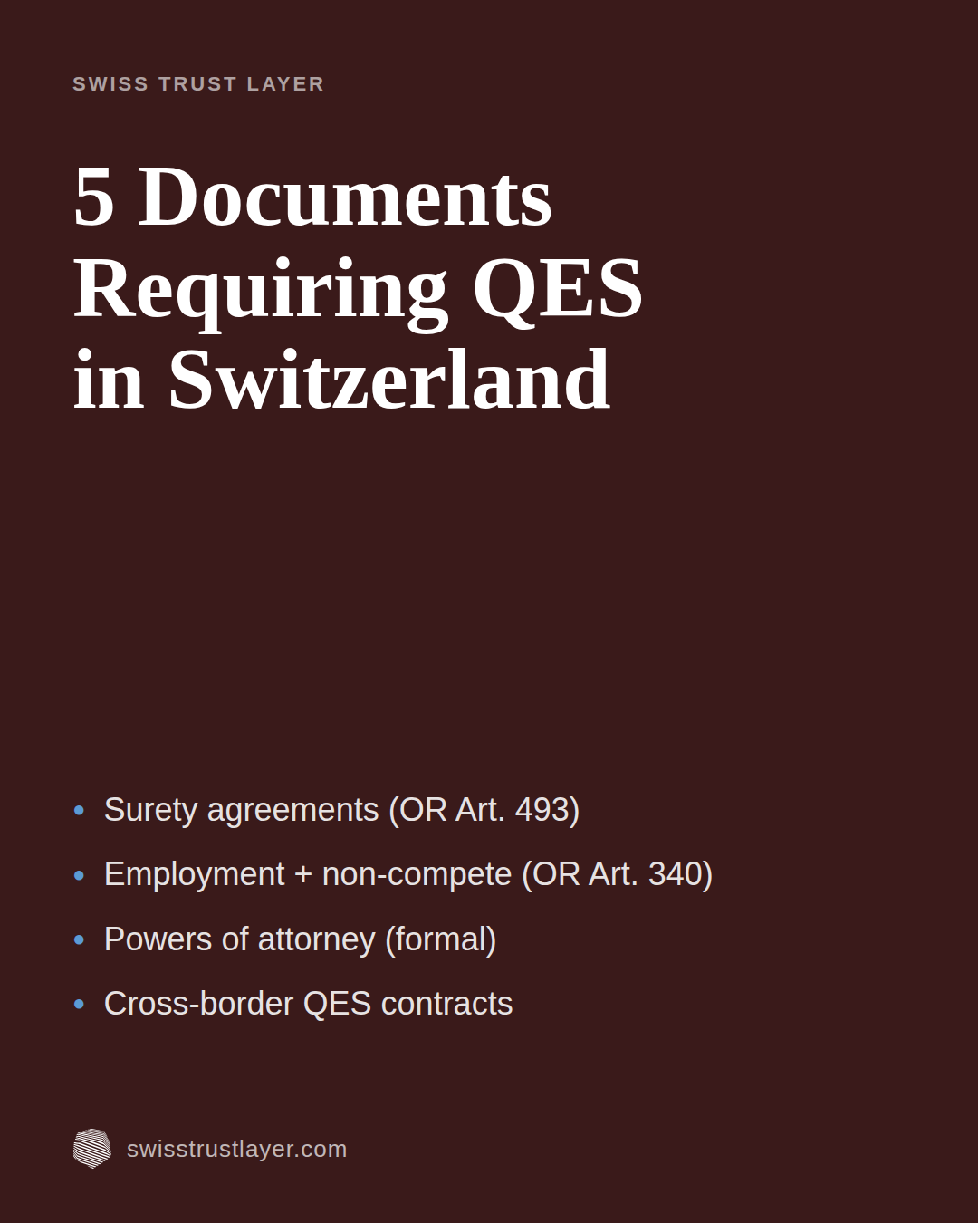 5 documents Swiss businesses should never sign with a basic e-signature — Swiss Trust Layer